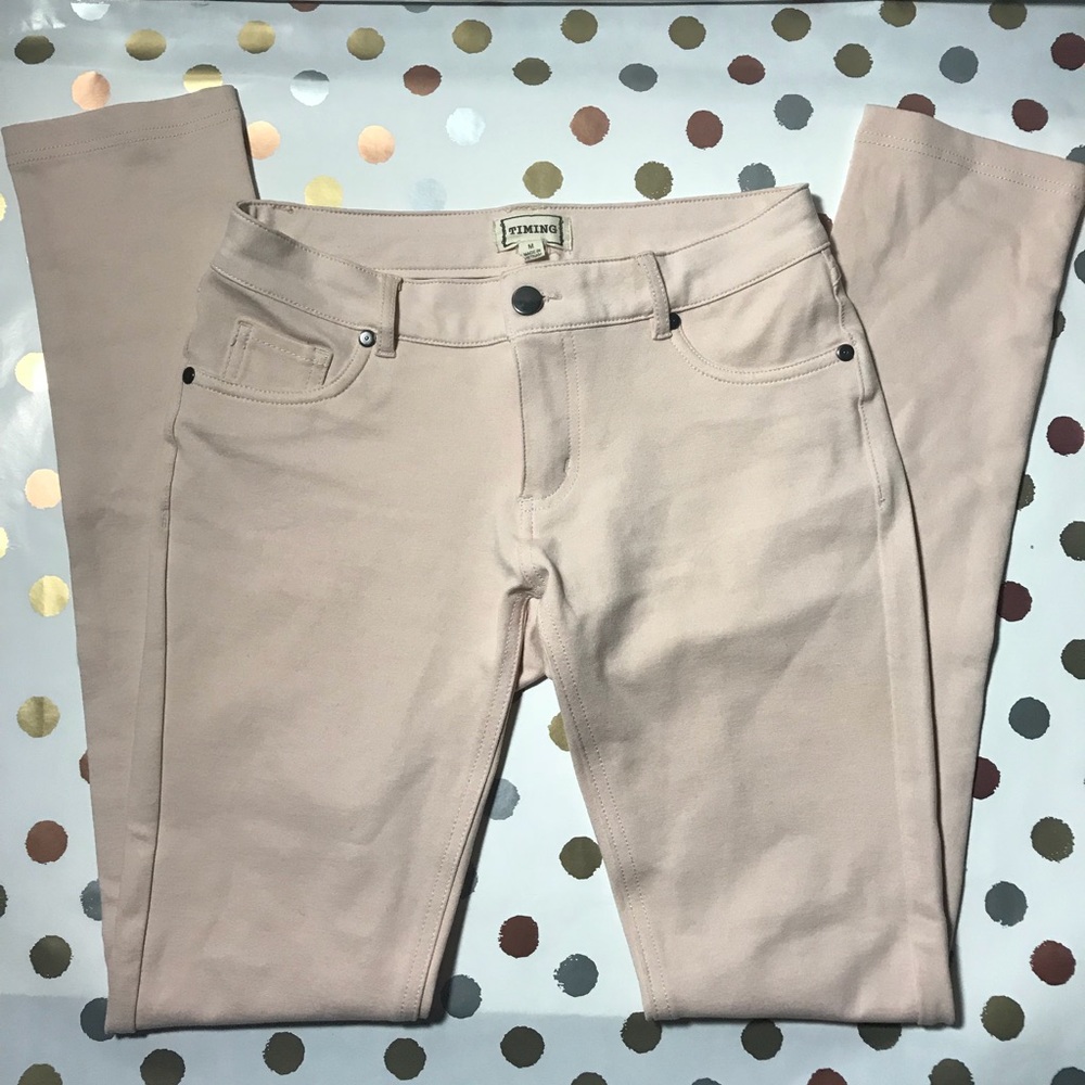 NWOT Blush Pink Extra Skinny Jeggings size m